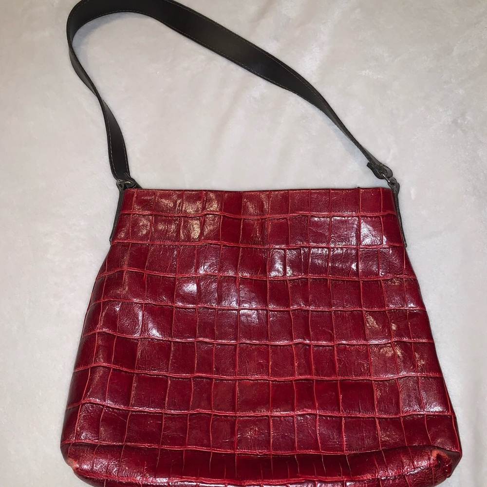 Maxx New York red crocodile bag